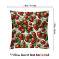 thumbnail image 4 of Farm Fruits Red Strawberry Outdoor Pillow Covers Set of 2, Decorative Throw Pillow Case, Wooden Texture Linen Soft Cozy Cushion Pillowcases, 4 of 7