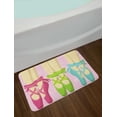 thumbnail image 2 of Ballet Bath Mat, Pointe Shoes Ballerina Woman Feet Classic Slippers View on Floral Leaves Background, Plush Bathroom Decor Mat with Non Slip Backing, 29.5" X 17.5", Magenta Pink, by Ambesonne, 2 of 2