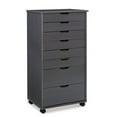 thumbnail image 1 of Linon Callie Chariot de Rangement Roulant à Huit Tiroirs en Bois Gris, 1 of 16