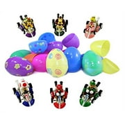 6 Super Mario Kart Pull Back Cars PVC Toy Topper Filled 3 Inch Jumbo Easter Eggs
