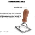 thumbnail image 2 of Ravioli Stamp Ravioli Maker Cutter Stainless Steel Ravioli Mold with Wooden Handle, Used for Making Italian Dumplings, Pasta, Pierogi, Spaghetti, Lasagna and Pies (C-Square), 2 of 5