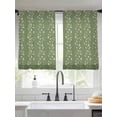 thumbnail image 2 of Sage Green Floral Sheer Curtains 54 Inch Length 2 Panels for Living Room, Spring Flowers Voile Kitchen Curtain Set, Luxury Privacy Drapes Window Treatment for Bedroom, 2 of 7