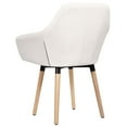 thumbnail image 3 of vidaXL Dining Chairs 2 pcs Cream Fabric, 3 of 4