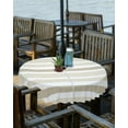 thumbnail image 5 of Outdoor Tablecloth with Umbrella Hole and Zipper Beige White Stripes Round Outdoor Tablecloths 60 Inch Waterproof Outside Table Cloths Patio Table Cloth Cover for Outdoor Tables Picnic Garden, 5 of 6