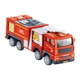 thumbnail image 7 of Teal Fire Ladder Truck Toy with Extendable Moving Ladder and Friction Power Rubber Tires Realistic Emergency Rescue Vehicle for Children, 7 of 7