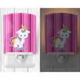thumbnail image 2 of Caroline's Treasures BB6806CNL Pink Stripes Unicorn Ceramic Night Light, 6x4x3", multicolor, 2 of 2