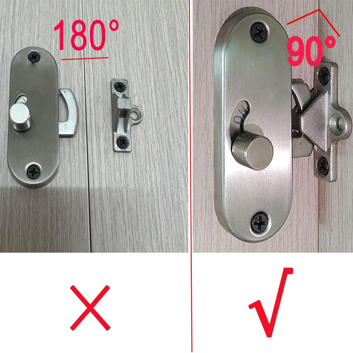 SONGAUN Mechanical Password Cabinet Lock, Rotary Lock for Double Doors, Keyless Combination Door Lock, Black
