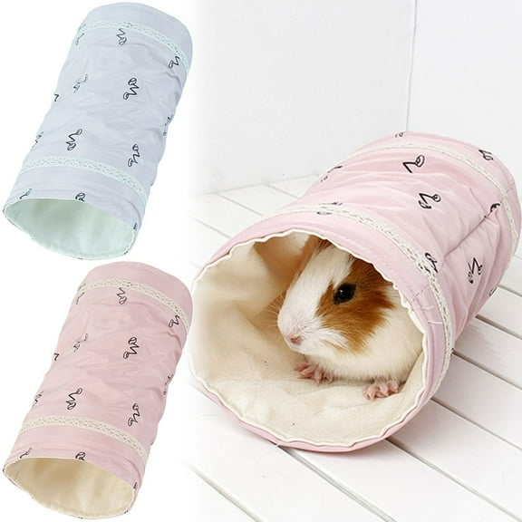 Meidiya Small Animal Play Tunnel House,Collapsible Pet Toy Soft Tunnel Hideout for Hamster,Guinea Pig,Mice,Rats,Bunny,Small Animals