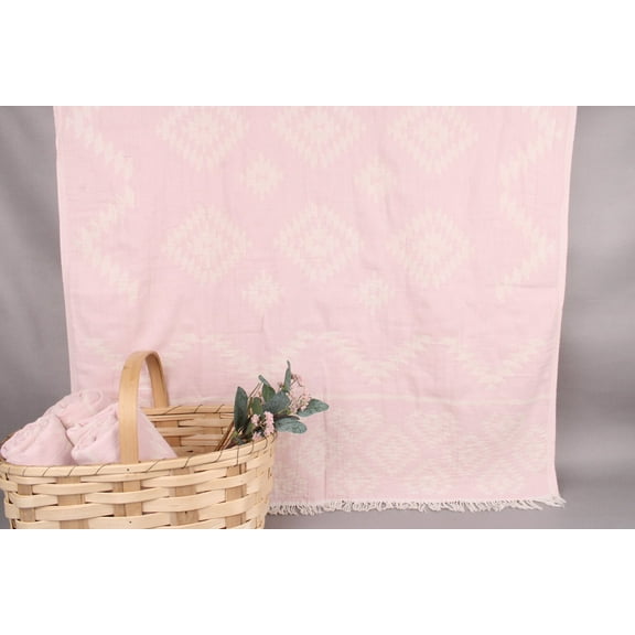 Turkish Towels Beach, Turkish Beach Towel, Light Powder Pink Towel, Kilim Towel, 36x71 Inches Wedding Shower Gift, Bridesmaid Towel,