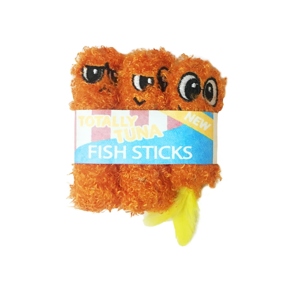 Petstages Fish Sticks Cat Toys, Orange, OneSize