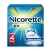 (2 Pack) Nicorette Nicotine Gum to Stop Smoking, 4mg, White Ice Mint, 160 count