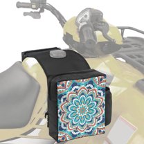 Uorisanigo ATV Tank Top Saddle Bag, Mandala Lotus Motorcycle Tool Storage Organizer for Outdoor Adventures High Strength Material Motorcycle Accessories for Cycling and Riding