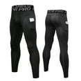 thumbnail image 2 of ZDCGT Compression Pants Men Running Tights Leggings with Pockets Athletic Workout Gym Pants 2 Pack Black,M, 2 of 7