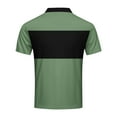 thumbnail image 3 of DDAPJ pyju Men's Color Block Polos Lightweight Outdoor Moisture Wicking Golf Shirt Business Casual Short Sleeve Collared Tops Prime Sales Green XL, 3 of 5