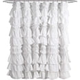 thumbnail image 7 of Kemmy Ruffled Bathroom Shower Curtain, Single, 72" 72" L, White Bathroom Curtain Fabric Bathroom Shower Curtains ideal for Bathroom Coquette Decor, 7 of 7