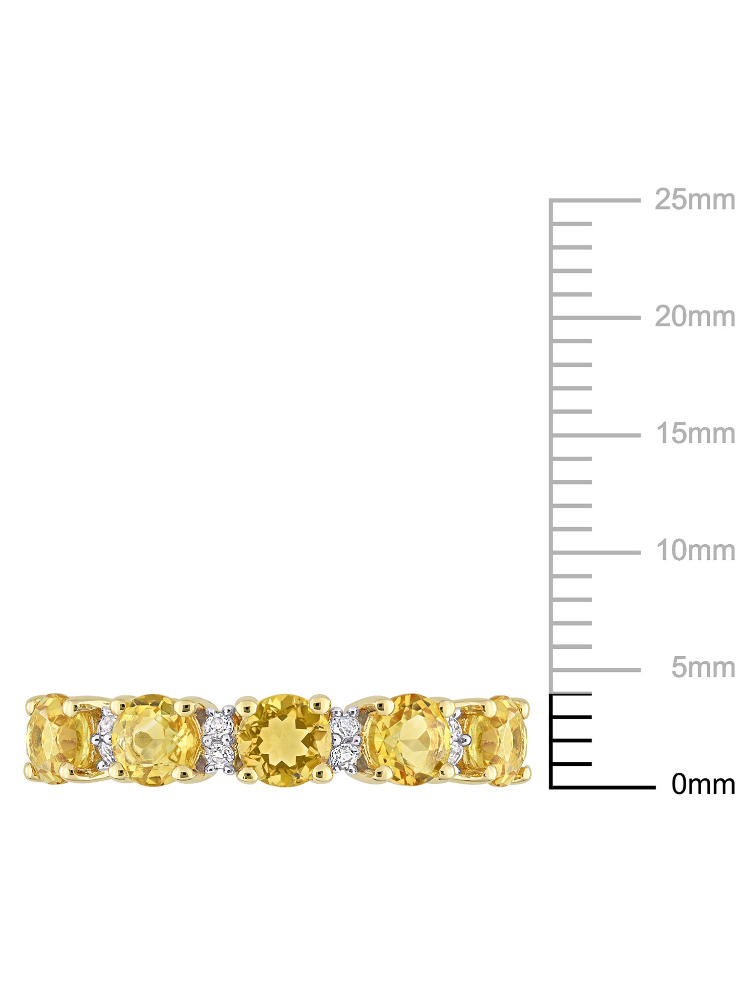 Everly Women's Citrine Yellow Gold Plated Ring
