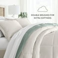 thumbnail image 4 of Noble Linens 3-Piece Eucalyptus & Natural Reversible Down Alternative Comforter Set, King/Cal King, 4 of 12