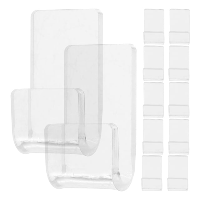 OULII 12Pcs Record Wall Shelf Clear Acrylic Wall Mount For Albums Storage Display Home Use