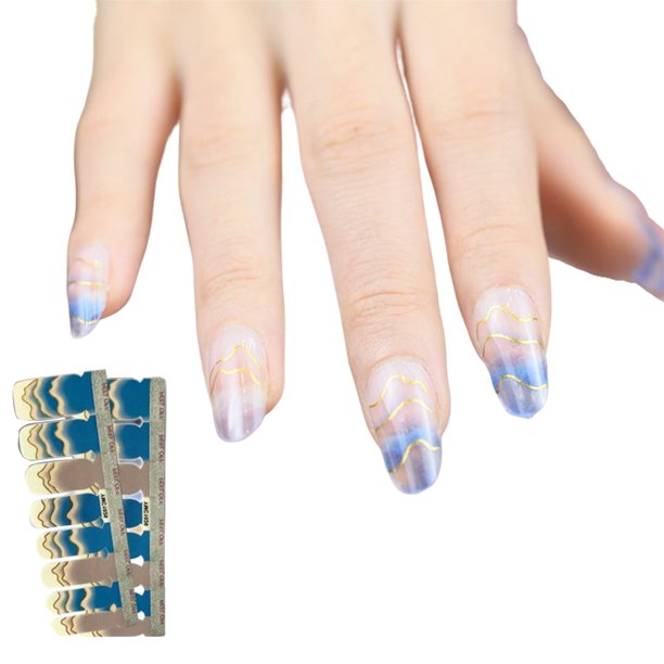 Seitruly Pegatina para uñas Estilo autoadhesivo Combinación perfecta Paster atractivo Viscosidad fuerte Encanto Fácil de arrancar Puntas de manicura Juegos de manicura YMC1004 Seitruly CE011888-04B