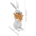 thumbnail image 6 of AuldHome Design Rabbit Statue w/ Carrots (13-Inches); Large Easter Decor Farmhouse Style Bunny Figurine, 6 of 9