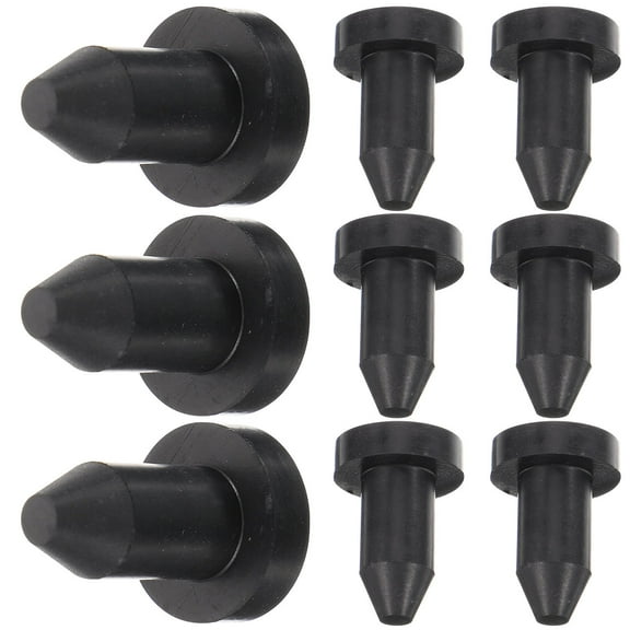 Hytrove Drain Plug Black Rubber 10Pcs 1.4x0.9In