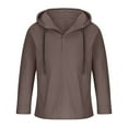 thumbnail image 4 of Qingpeng Pullover Hooded Shirt for Men Long Sleeve V Neck Shirts Casual Loose Lightweight Tee Shirt Tops, 4 of 6