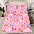 thumbnail image 2 of Homewish Animal Horse 3pcs Twin Sheet Sets For Teens Boys Girls,Chic Flowers Twin Fitted Sheet,Western Farmhouse Breathable Flat Sheet,Breathable Home Decor, 2 of 7