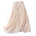 thumbnail image 3 of Idoravan Women's Basic Versatile Skirt Clearance Women Spring Summer Elastic High Waist Long Mesh Skirt Tutu Maxi Pleated, 3 of 3