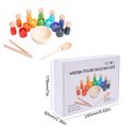thumbnail image 2 of Madera Montessori Color clasificación juguete Multi-usos Reconocimiento de color Aprendizaje Juego de juego de juguetes Montessori para la escuela de viajes al aire libre, 2 of 9