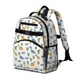thumbnail image 2 of White Dinosaurs Cacti ROAR Pattern Cute School Backpack Bag for School with Padded Back and Adjustable Shoulder Straps 15.25"x11.5"x5.25", 2 of 3