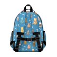 thumbnail image 3 of Cat Butt and Fishbone Blue Pattern Cute School Backpack Bag for School with Padded Back and Adjustable Shoulder Straps 15.25"x11.5"x5.25", 3 of 5