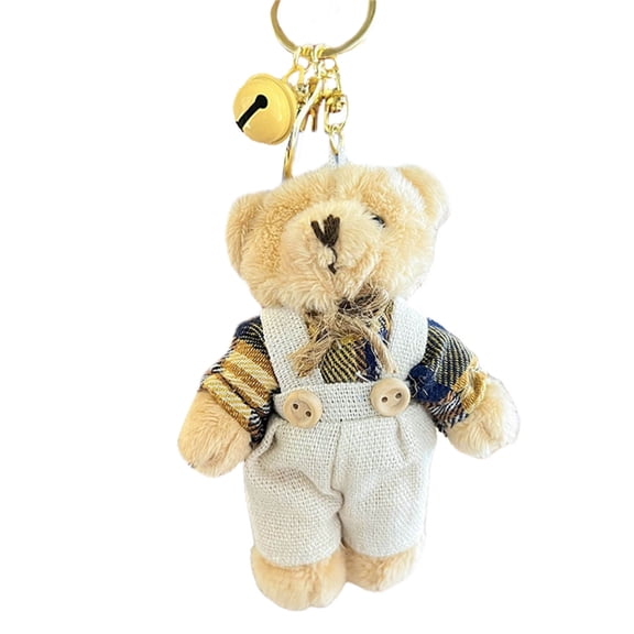 Cute Plush Bear Keychain Stuffed Animals Keyring Pendant Furry Purse Backpack Handbag Charm
