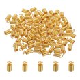 thumbnail image 1 of Unique Bargains Embouts de Cordon, 100 Pcs 4.5x9.5mm Embouts de Ressorts Métalliques Embouts de Terminateurs à Raclette Or Rose, 1 of 5