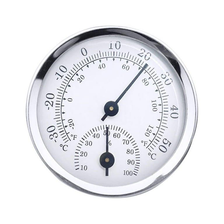 Mini Metal Temperature Humidity Meter Indoor Outdoor Thermometer Hygrometer