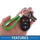 thumbnail image 4 of Llavero de Coche Único Bargains Llavero Universal con Anillo para Llaves de Fob para Casa Metal Tono Plateado Verde Claro 2 Pcs, 4 of 6