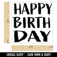 thumbnail image 2 of Happy Birthday Sketchy Fun Text Self-Inking Rubber Stamp Ink Stamper - Sky Blue Ink - Small 1 Inch, 2 of 7