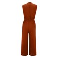 thumbnail image 4 of Riforla Women's Summer Solid High Waist Short Sleeve Wide Leg Jumpsuit Casual Loose Fit Pantsuit Casual Jumpsuits for Women RD2 L, 4 of 5