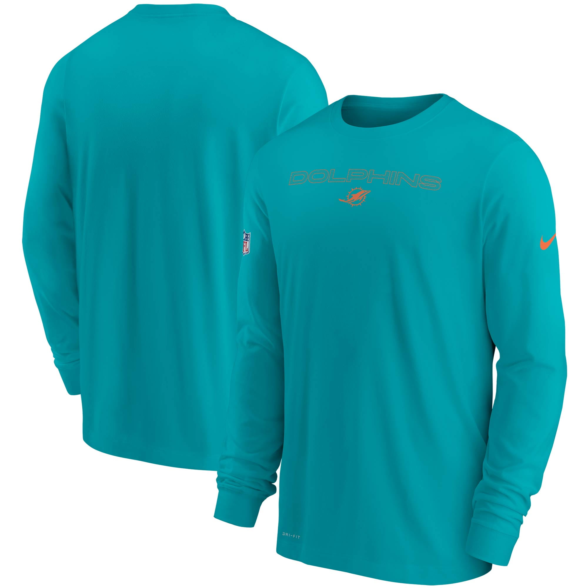 Men's Nike Aqua Miami Dolphins Sideline 