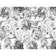thumbnail image 4 of GK Wall Design  Charcoal Flower Monochrome Peony Peel&Stick Wallpaper H:114"  x W:204", 4 of 4