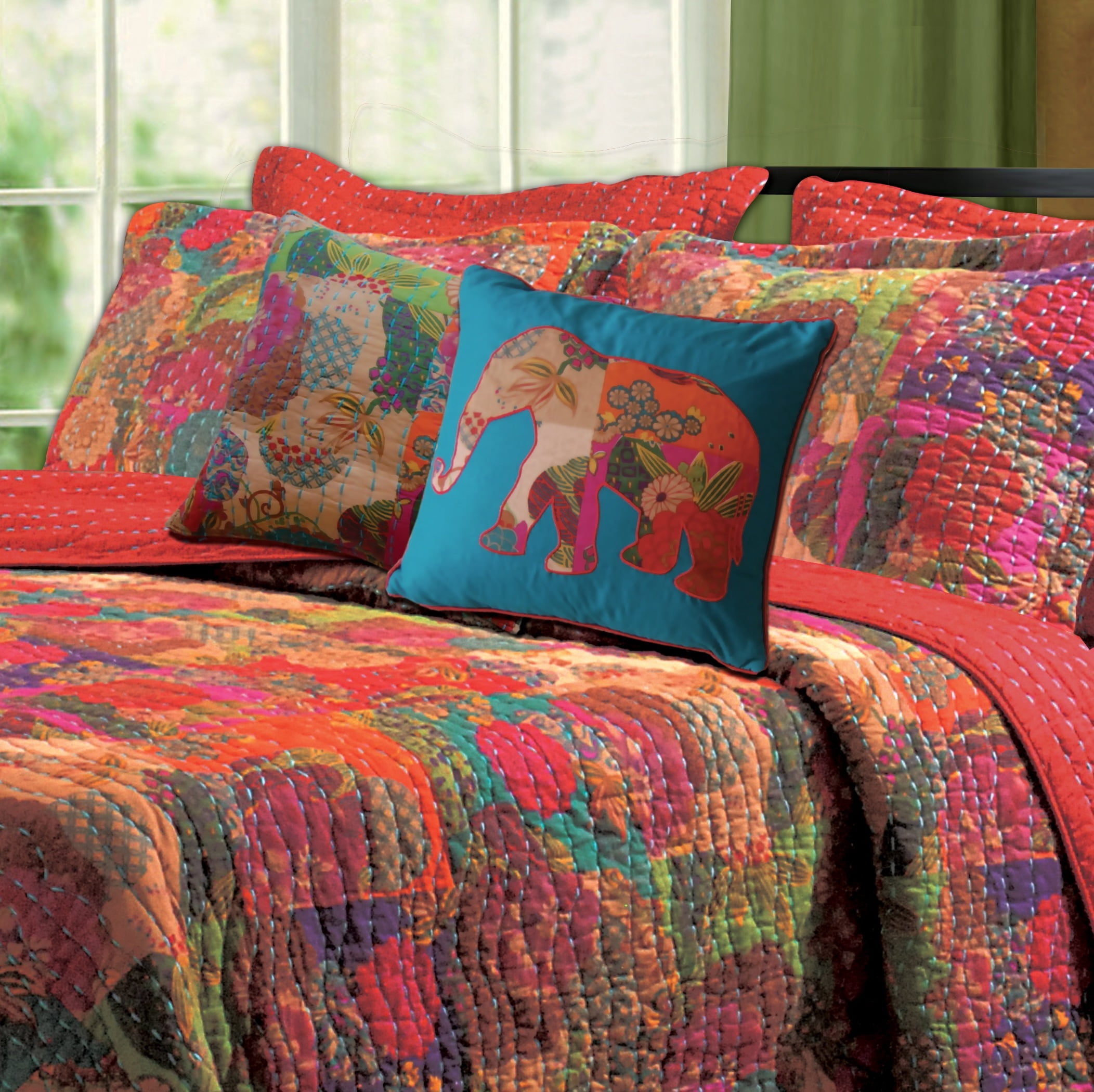 Global Trends Josie Decorative Pillow Set 100% Cotton face and back, 2 Pieces
