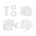 thumbnail image 1 of Kit de Tornillos de Cabeza Redonda de Plástico de Nylon Uxcell 30 Set M3x8mm, Tuercas Hexagonales y Arandelas, 1 of 7