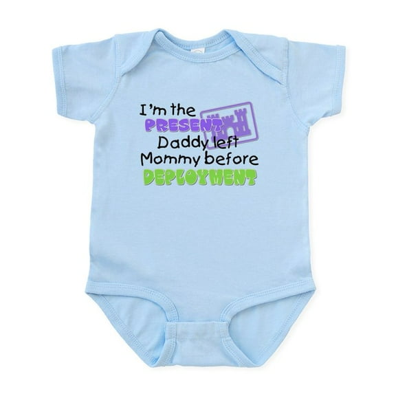 CafePress - I'm The Present Daddyd Left Infant Bodysuit - Baby Light Bodysuit, Size Newborn - 24 Months