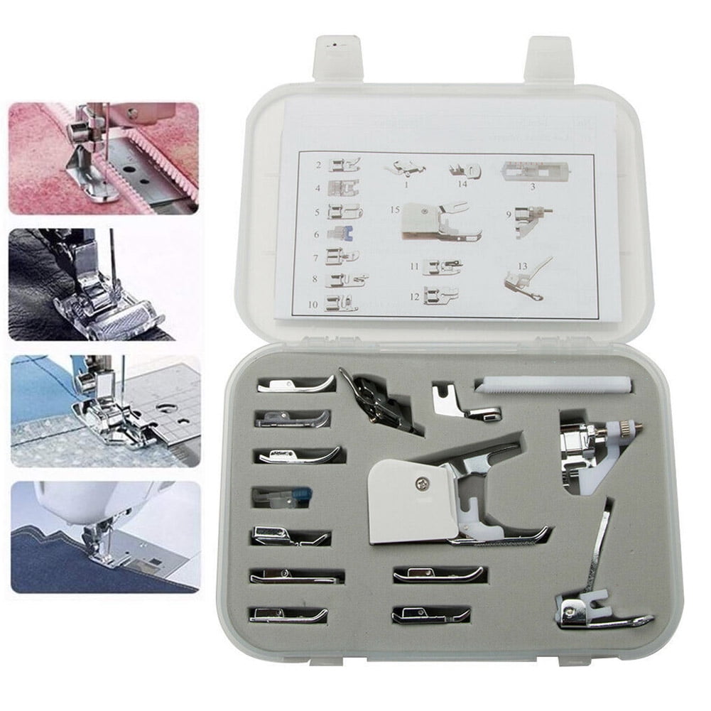 Universal 15pcs Presser feet fit for Low and High Shank household Sewing Machine 