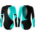 thumbnail image 6 of inhzoy Girls Shiny Rhinestone Gymnastics Leotards Blue 14, 6 of 6