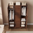 thumbnail image 3 of Kojooin Armoire Garde-Robe de 72 Po avec Tringle et 18 Tablettes Ajustables, Armoire de Rangement Haute pour Vêtements, 3 of 9