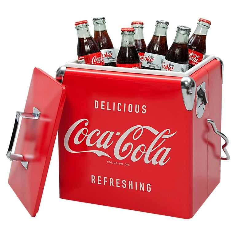 Coca-Cola Retro Ice Chest Cooler with Bottle Opener 13L (14 qt