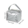 thumbnail image 2 of 1 Pc Women Travel Makeup Bag for Vacation Camping Outdoor Activities Silver Tone Oxford Cloth, 2 of 3