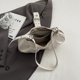 thumbnail image 2 of Bolso Hombro Cuero PU Y2K para Mujer Bandolera Plisado Viajes () Blanco, 2 of 9