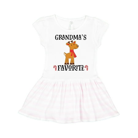 

Inktastic Grandmas Favorite Christmas Reindeer Gift Toddler Girl Dress