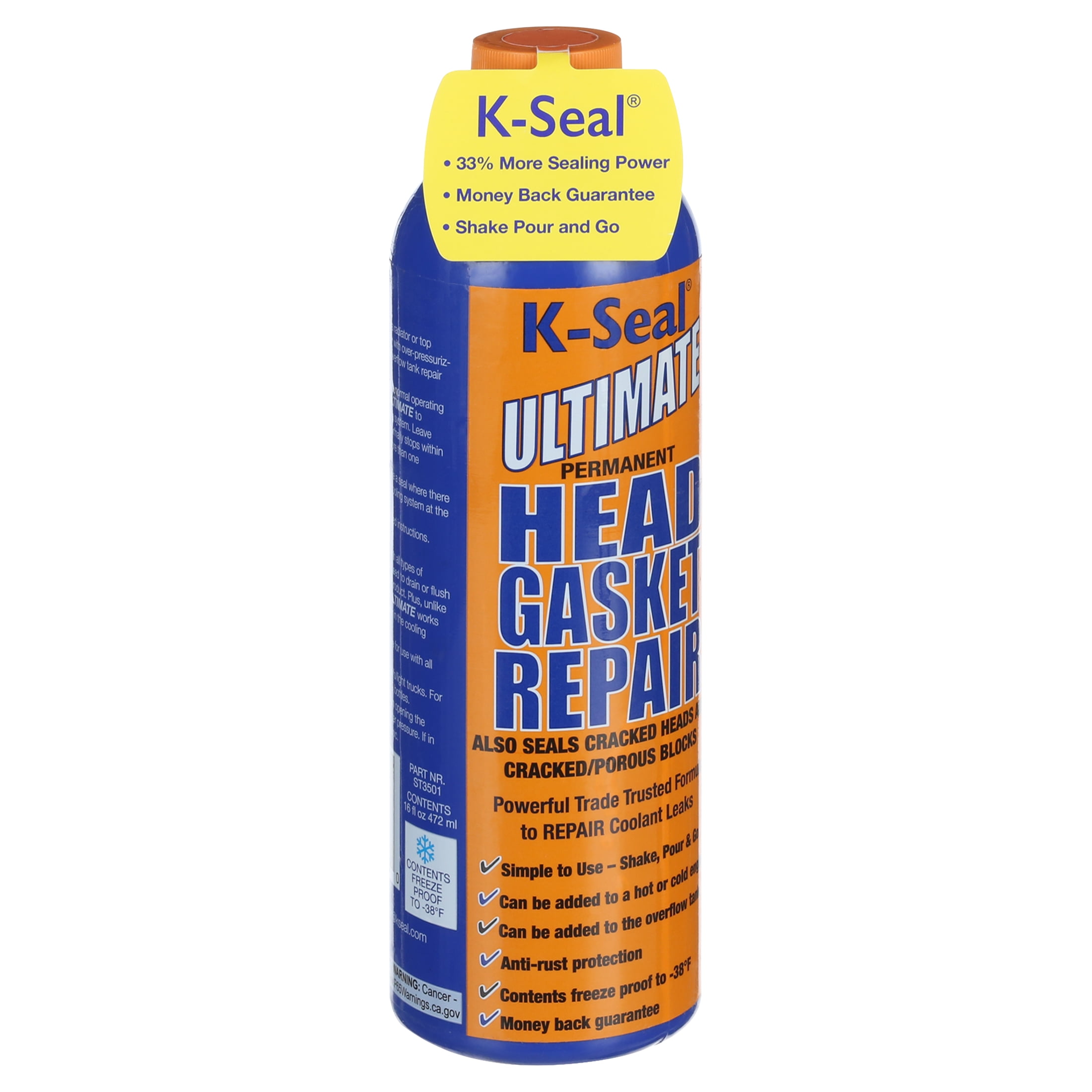  Steel Seal Blown Head Gasket Fix Repair Sealer - 6 Cylinder :  Automotive